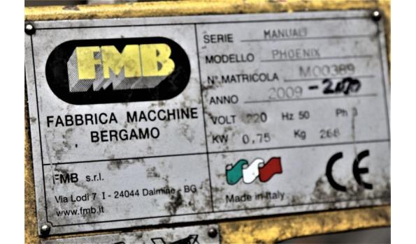 bandzaagmachine FMB Phoenix, serienummer M00389, bj 2009, vv afvoerband